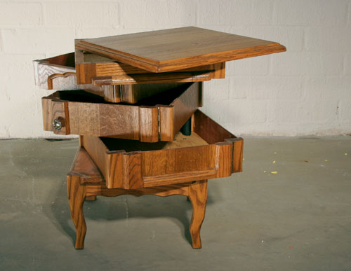 Modificatie van een houten meubel